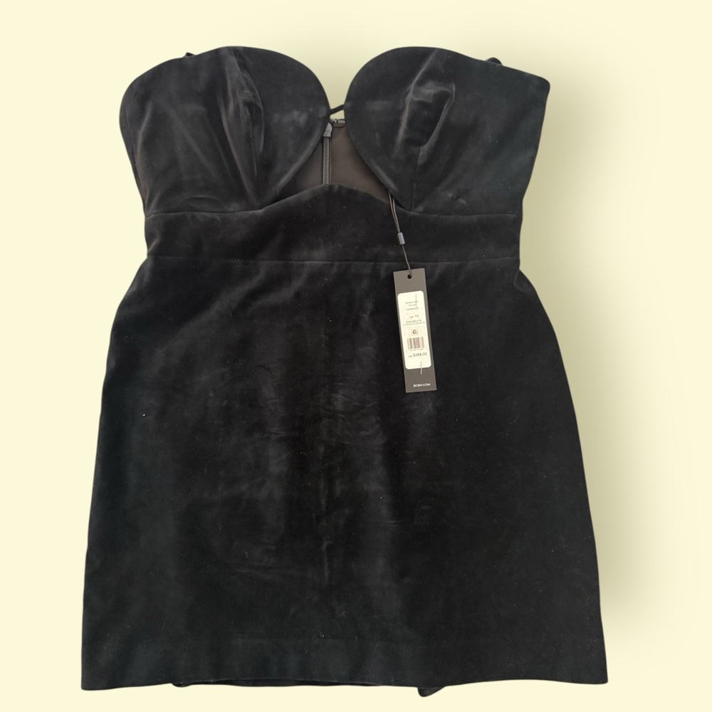 BCBGMaxAzria Black Strapless Dress